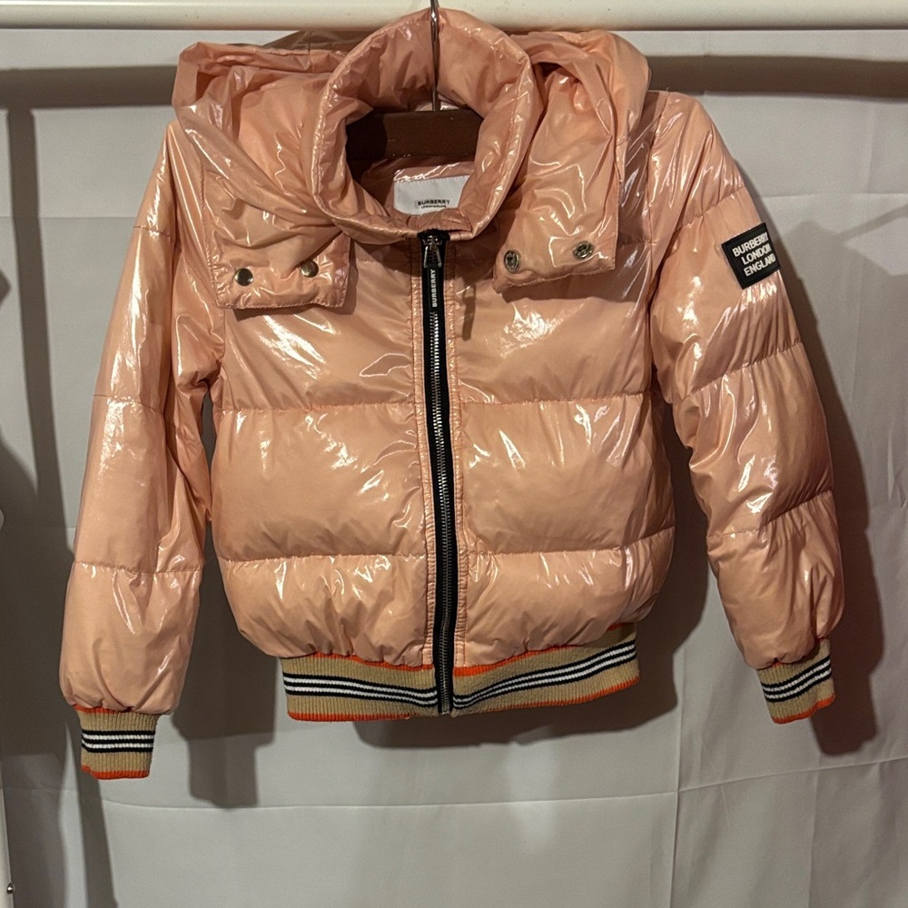 Burberry Glossy Peach Puffer Jacket - Picture 1 of 8